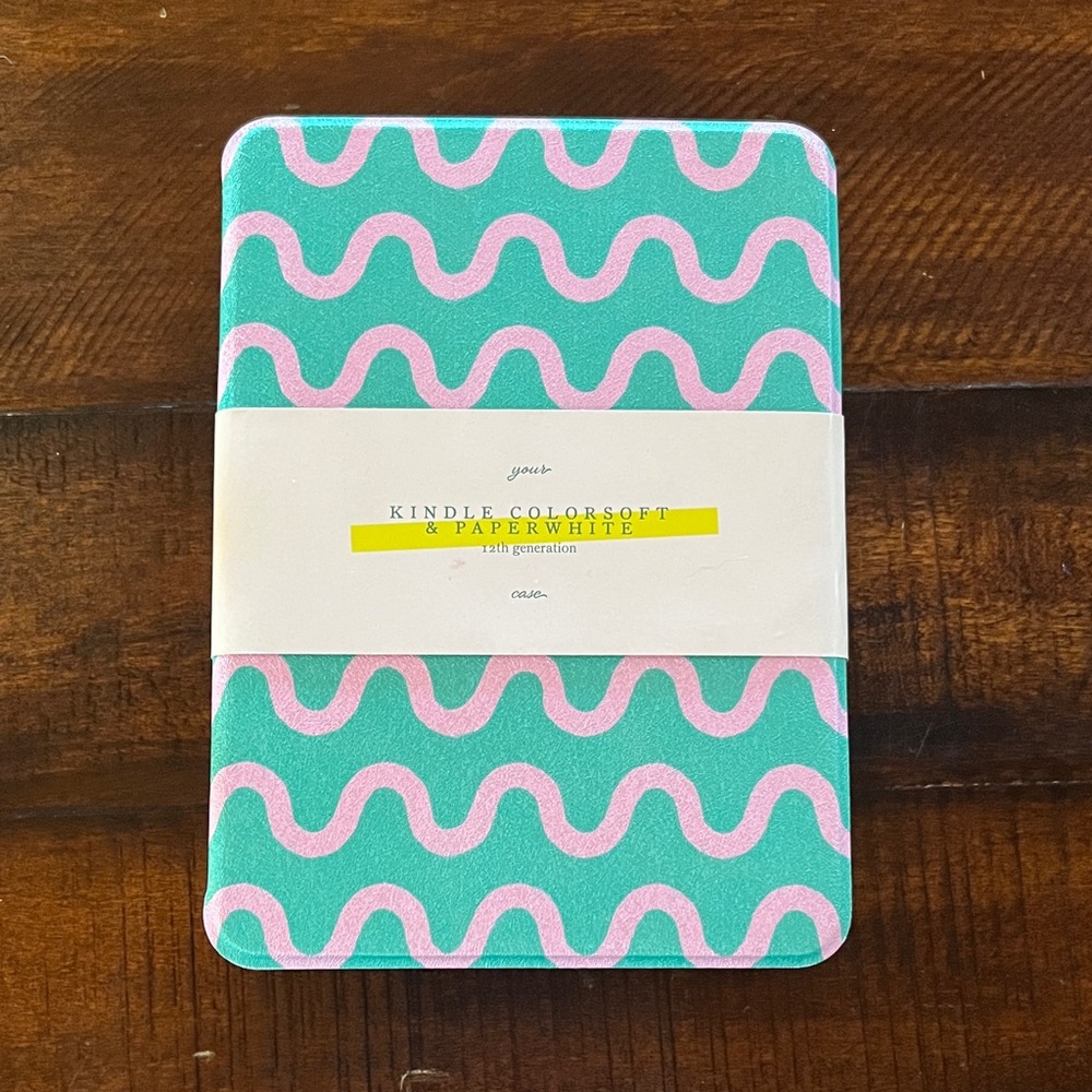 Pink and Green Kindle Cover